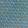 Algodón estampado SONORA Cerceta / Multicolor vibrantes